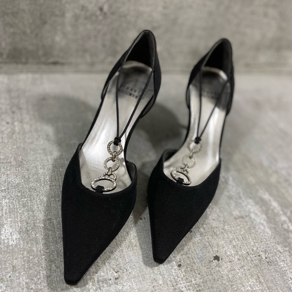 VINTAGE STUART WEITZMAN SWAROFSKI CRYSTAL EVENING SHOE